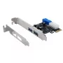 EXSYS EX-11049 Iekšējais USB 3.2 Gen 1 PCIe adapteris, melns/sudrabs