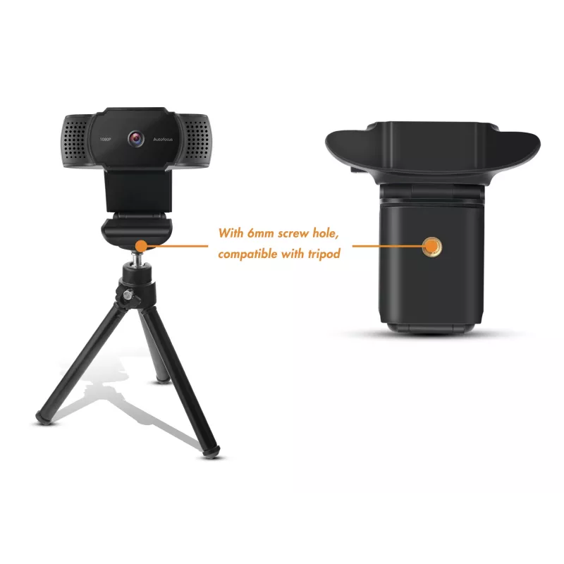 Conceptronic AMDIS06B tīmekļa kamera 1920 x 1080 pikseļi USB 2.0 Melna