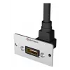 Kindermann HDMI kontaktligzda 90° pelēki melna