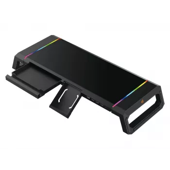 Conceptronic THORNE ERGO Gaming Monitor Statīvs, Brīvi stāvošs, 10 kg, Melns