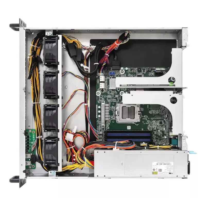 Servera barebone ASRock 2U1G-B650 2U, AMD B650, LGA 1718, 2×2.5 collu sloti, 1000W PSU, DDR5, Aspeed AST2600, 5×USB-A, Gigabit Ethernet