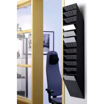 Literatūras plaukts Durable FLEXIBOXX 12 plaukti Melns