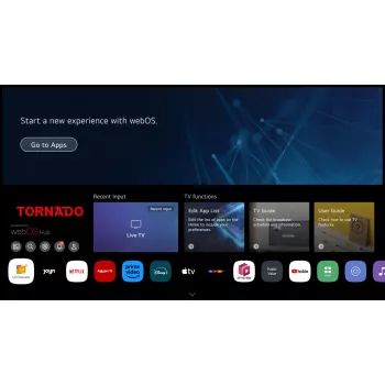 TORNADO 65US4301X 65 inch 4K Frameless WebOS Smart TV ar balss tālvadības pulti