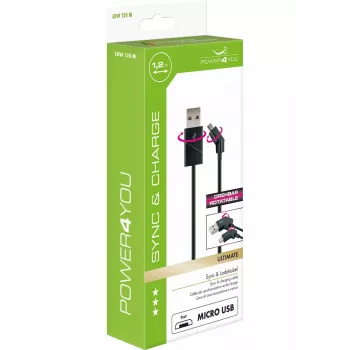 USB kabelis Schwaiger LKW 120 M 1.2m USB A - Micro-USB B Melns