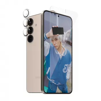 PanzerGlass 2-in-1 aizsardzības komplekts Samsung Galaxy S25+ - pret skrāpējumiem un triecieniem
