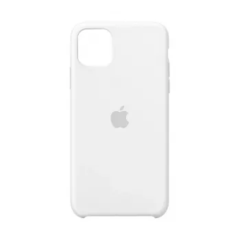 Silicone Maciņš Apple iPhone 11 Pro Max — Silikons, Balts, 6.5 collas