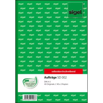 Biznesa veidlapa Sigel SD002, A5, zaļa, 120 lapas