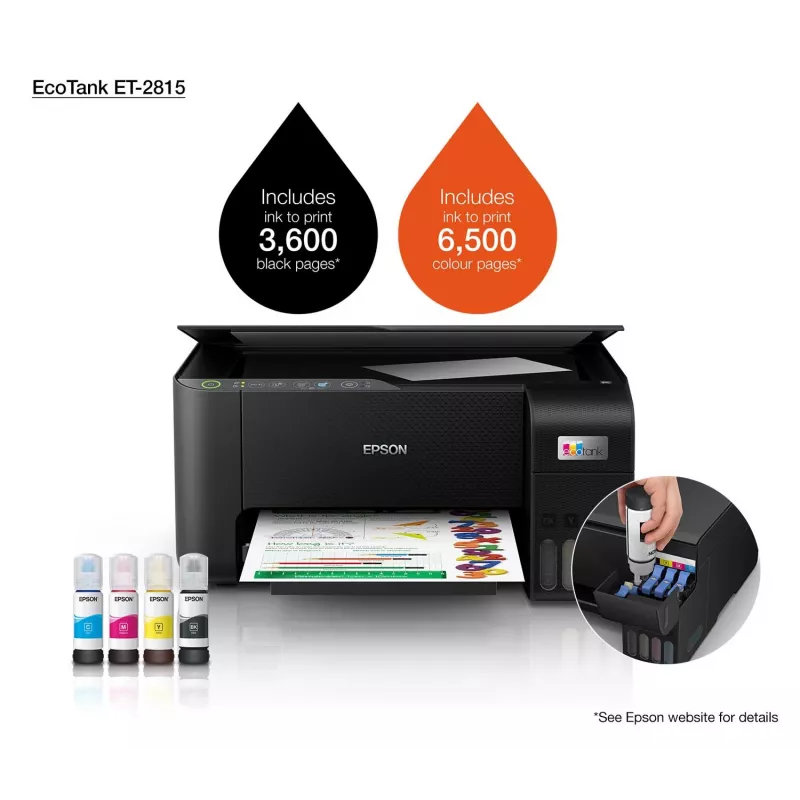 Daudzfunkciju printeris Epson EcoTank ET-2815 Tintes krāsu drukāšana