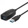 Techly SuperSpeed USB3.0 aktīvais pagarinātājkabelis 5m Melns ICUR3050
