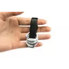 Atslēgu gredzens TROIKA TWISTER Melns Sudrabs Āda Metāls 16mm 9mm