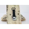 Atslēgu gredzens TROIKA TWISTER Melns Sudrabs Āda Metāls 16mm 9mm