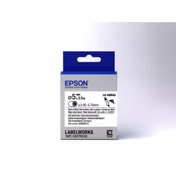 Epson LK-4WBA5 Termosarūkas caurulītes kasetne melns/balts D5mm (2.5m)