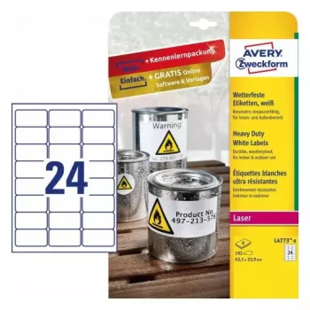 Pašlīmējoša printera etiķete Avery L4773-8