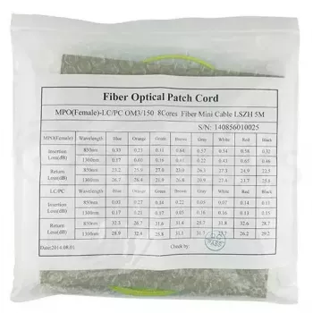 MPO-4xLC viendzīslas savienojuma kabelis BlueOptics CBL-MPO12-4LC-SMF-2M 2m G.657.A1