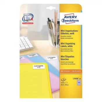 Pašlīmējošās printera etiķetes Avery L7658-25, 4725 gab.