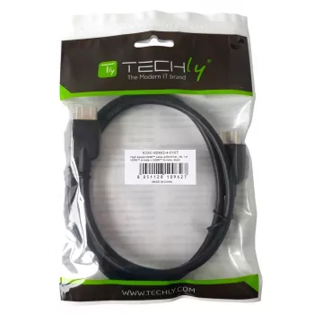 Techly ICOC HDMI2-4-030T HDMI kabelis 3 m HDMI Type A (Standarta) Melns