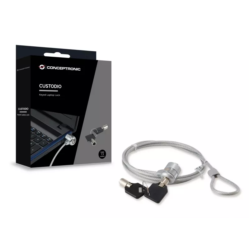 Conceptronic CNBSLOCK15 klēpjdatora bloķēšanas slēdzene Sudraba 1.5 m