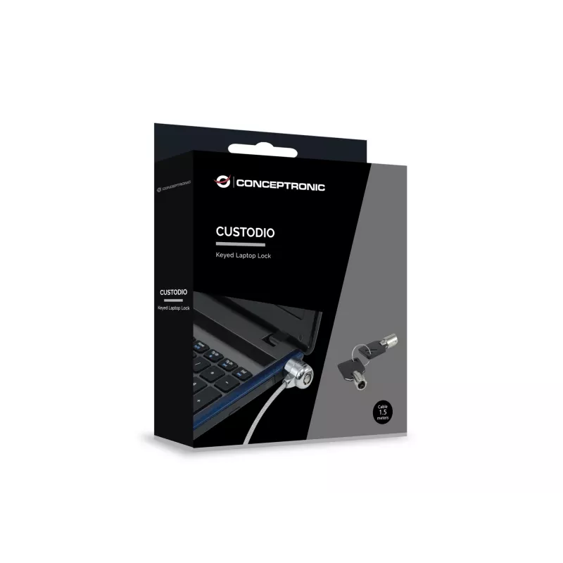 Conceptronic CNBSLOCK15 klēpjdatora bloķēšanas slēdzene Sudraba 1.5 m