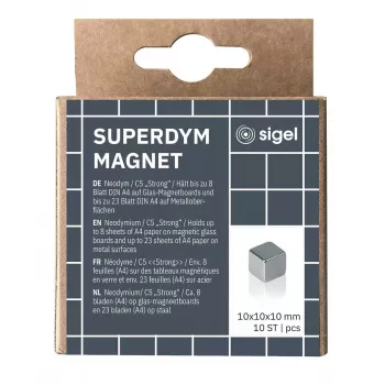 Neodīma magnēts kubs Sigel BA193 sudraba 10mm (10 gab.)