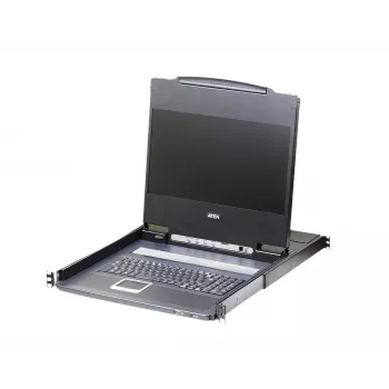 ATEN CL1000N CH 19 collu vienas sliedes LCD konsole, 1U, šveices izkārtojums, PS/2/USB