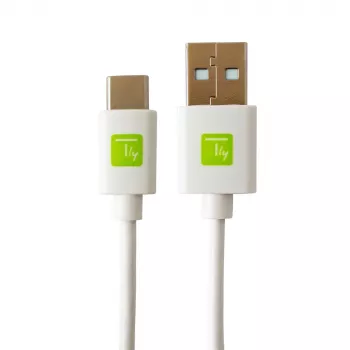 Techly ICOC MUSB20-CMAM10TW USB kabelis USB 2.0 1 m USB A USB C Balts