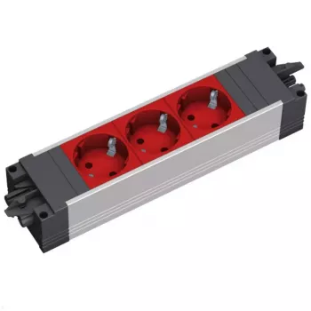 Pārsprieguma aizsargs Bachmann 906.306 3 AC kontaktligzdas 250 V Melns Pelēks Sarkans