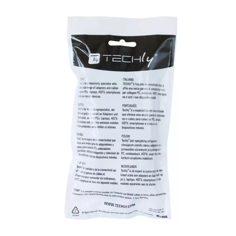 Techly 1m High Speed HDMI kabelis ar Ethernet A/A M/M Melns ICOC HDMI-4-010