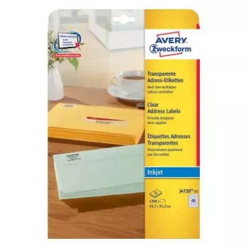 Pašlīmējošā etiķete Avery J4720-25 Noapaļots taisnstūris