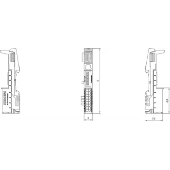 Siemens 6ES7193-6BP00-0BA1 elektriskais spailes bloks, daudzkrāsains, 49 g, 1 gab.