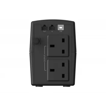 Conceptronic ZEUS02G 850VA 480W UPS, 2x Lielbritānijas kontaktligzda, HID USB, RJ45 Ienākošais/Izejošais, AVR
