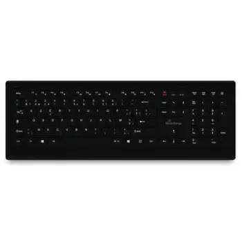 MediaRange MROS101-BE tastatūra, USB, AZERTY Beļģijas izkārtojums, melna, pilna izmēra, 107 taustiņi