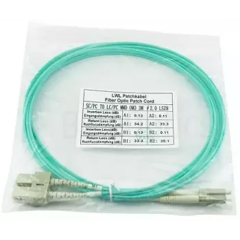 BlueOptics InfiniBand šķiedru optikas kabelis 5m 2x LC 2x SC LC/APC
