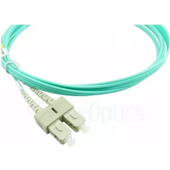 BlueOptics LC-SC daudzmodu OM3 Duplex optiskās šķiedras savienojuma kabelis, LC-UPC/SC-UPC, 10 m, bēšā krāsā (saderīgs ar Corning 055702K512000010M)