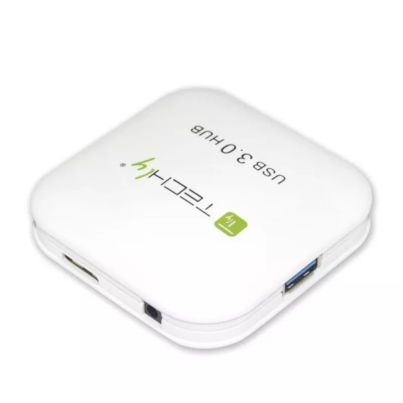 Techly USB 3.0 Super Speed Hub 4 Porti Balts IUSB3-HUB4-WH