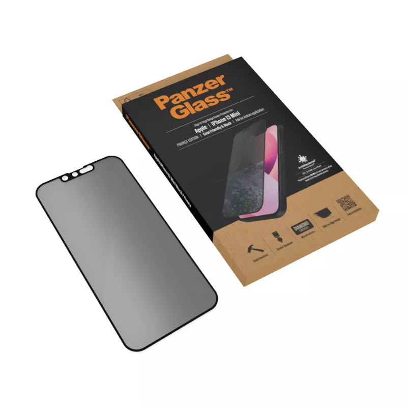 PanzerGlass Privātuma ekrāna aizsargs Apple iPhone 13 Mini no malas līdz malai, triecienizturīgs