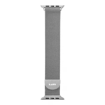 LAUT Steel Loop Silver – Nerūsējošā tērauda sieta siksniņa Apple Watch