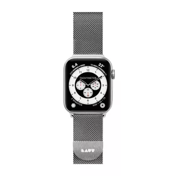 LAUT Steel Loop Silver – Nerūsējošā tērauda sieta siksniņa Apple Watch