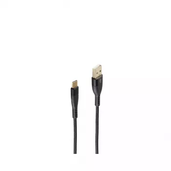 USB kabelis ShiverPeaks BS20-71025 1m USB 2.0 USB A USB C melns