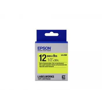 Epson LK-4YBF dienasgaismas lentes kasetne, melna/ dzeltena, 12mm x 9m