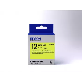 Epson LK-4YBF dienasgaismas lentes kasetne, melna/ dzeltena, 12mm x 9m