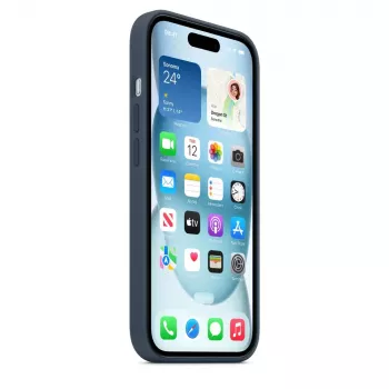 Silicone vāciņš Apple iPhone 15 MagSafe Storm Blue