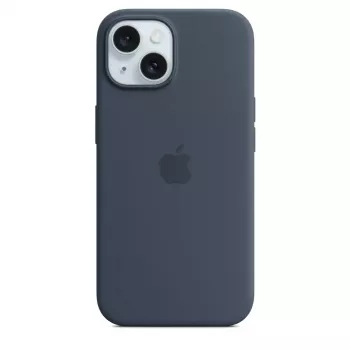 Silicone vāciņš Apple iPhone 15 MagSafe Storm Blue