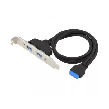 Conceptronic EMRICK11B 19-pin sievišķais uz diviem USB-A sievišķajiem USB 3.0 adapteris