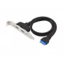 Conceptronic EMRICK11B 19-pin sievišķais uz diviem USB-A sievišķajiem USB 3.0 adapteris