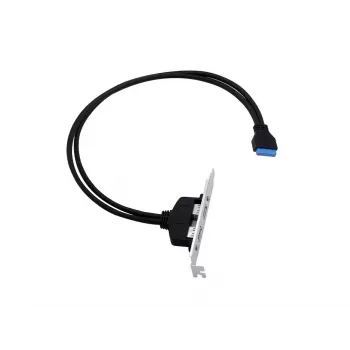 Conceptronic EMRICK11B 19-pin sievišķais uz diviem USB-A sievišķajiem USB 3.0 adapteris