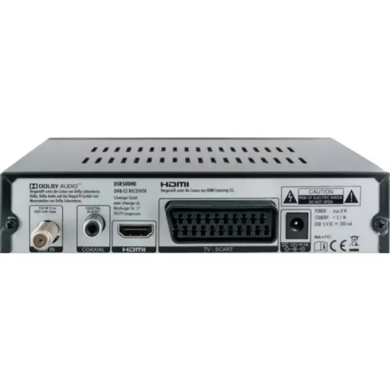 Set-top kaste Schwaiger DSR500HD kabelim Full HD melna