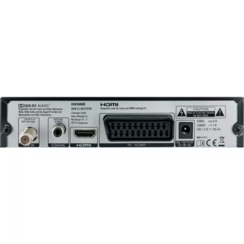 Set-top kaste Schwaiger DSR500HD kabelim Full HD melna