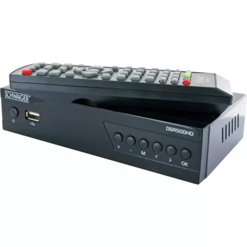 Set-top kaste Schwaiger DSR500HD kabelim Full HD melna