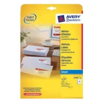 Avery J4792-25 baltas uzlīmes printerim