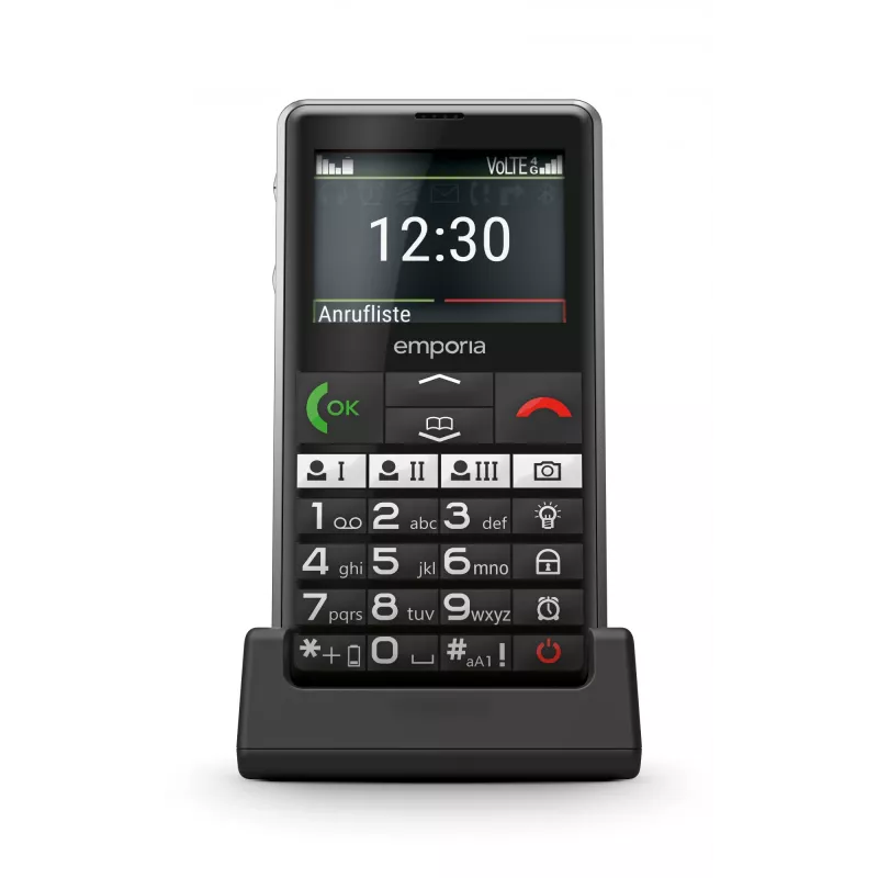 Emporia emporiaPURE-LTE senioru telefons, melns, 5.87 cm (2.31 inch)